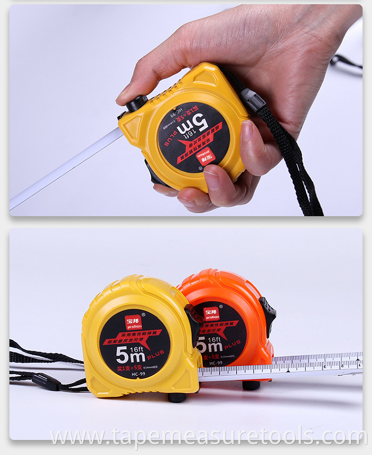 Double lock thickened ruler fall resistant retractable mini metric tape measure